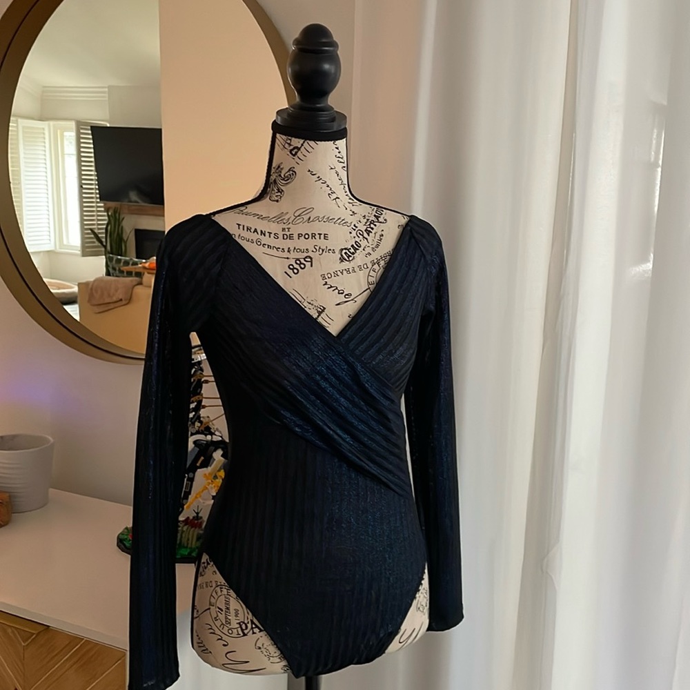 V-Neck Sheer Bodysuit